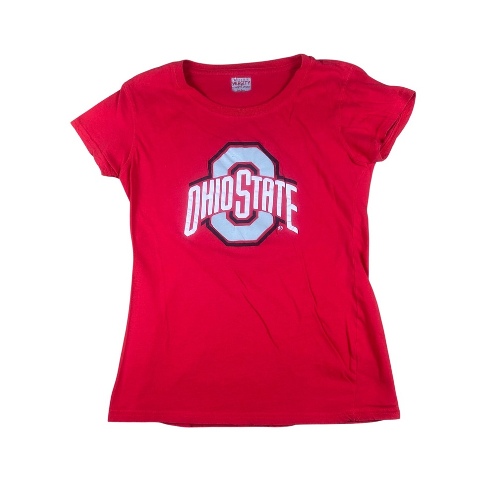 Ohio‎ State Varsity Authentic Apparel Womens Red Graphic T-Shirt Size L 1610